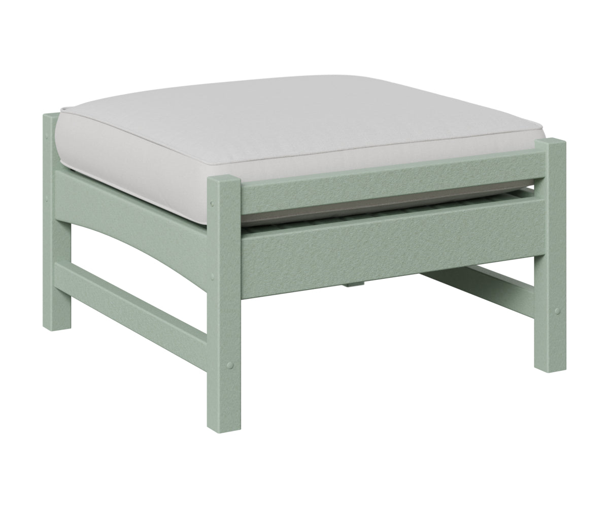 Berlin Gardens Camden Ottoman in Sea Foam