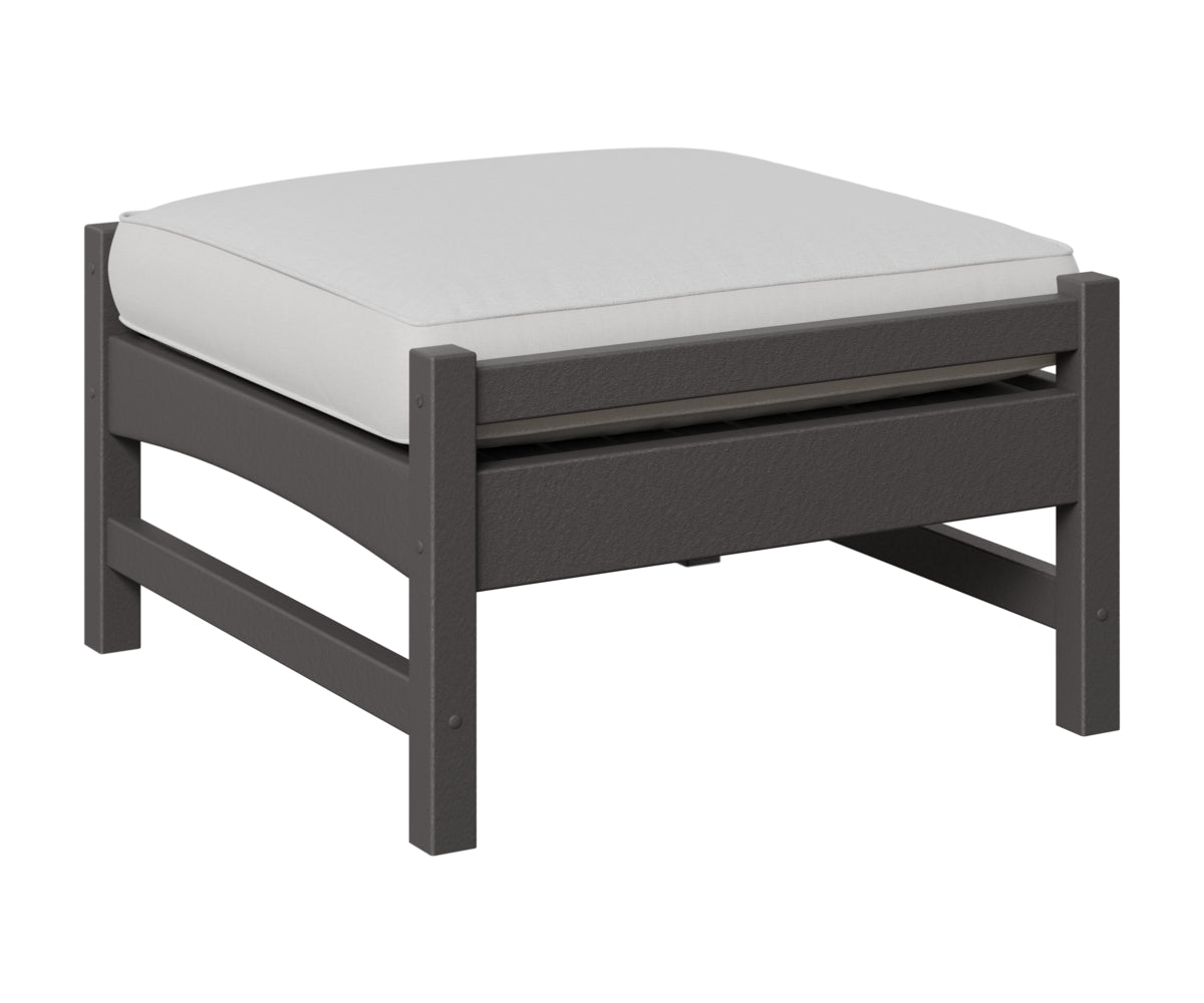 Berlin Gardens Camden Ottoman in Smoke Gray