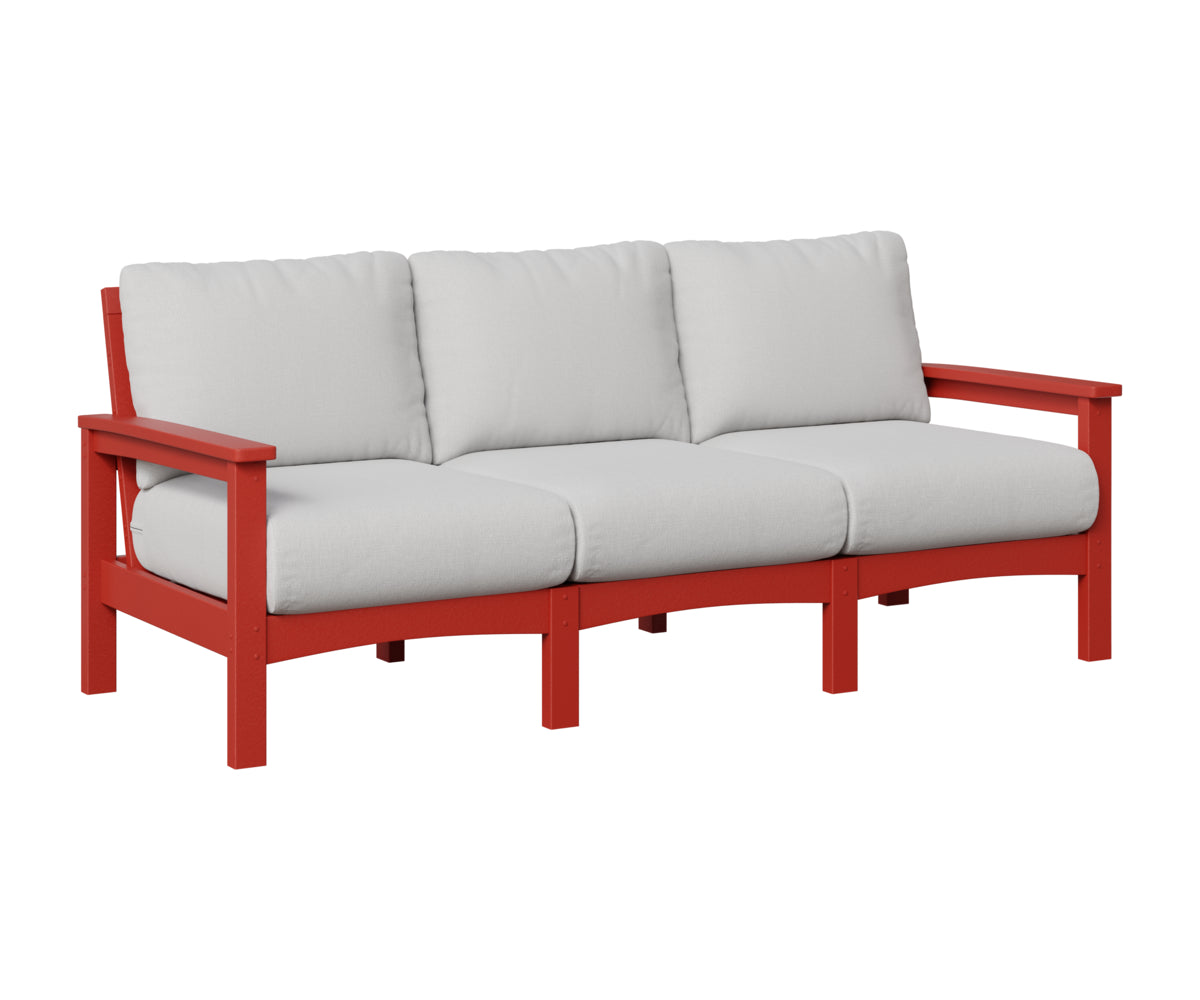 Berlin Gardens Camden Sofa in Scarlet Red