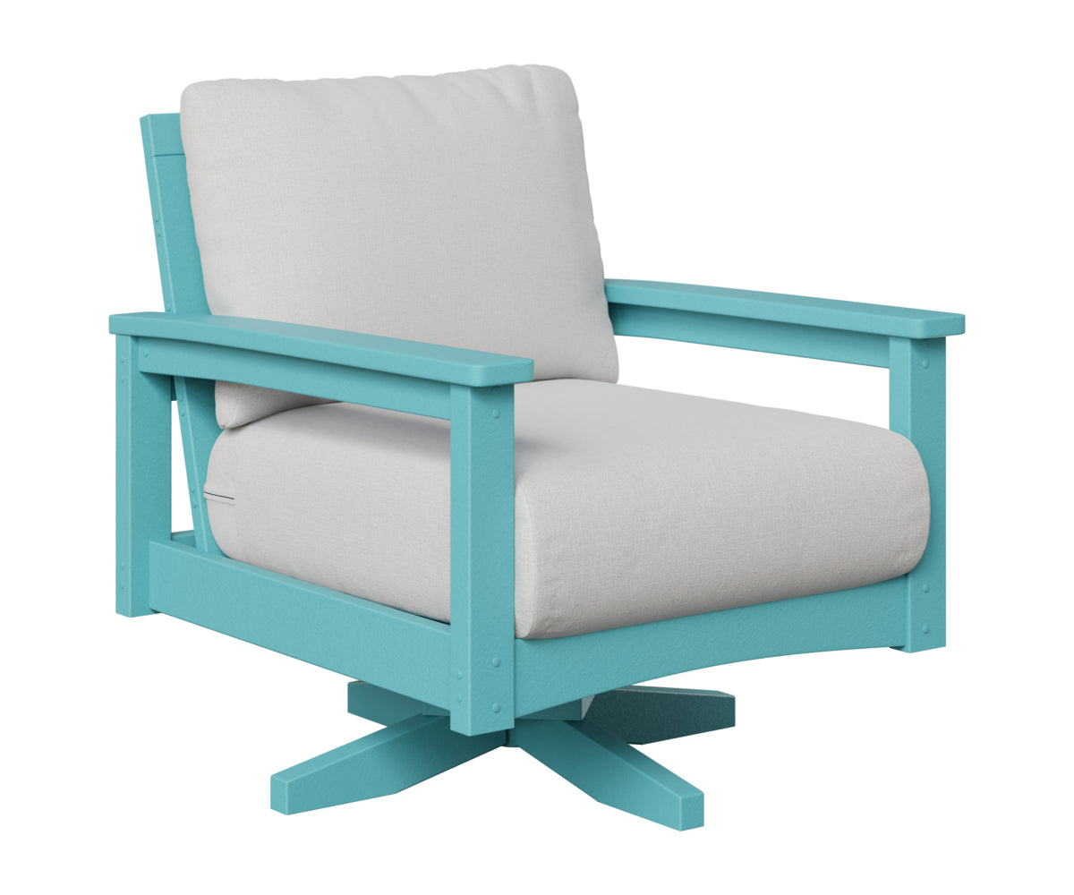 Berlin Gardens Camden Swivel Rocker in Aruba Blue