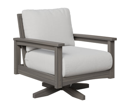 Berlin Gardens Camden Swivel Rocker in Coastal Gray