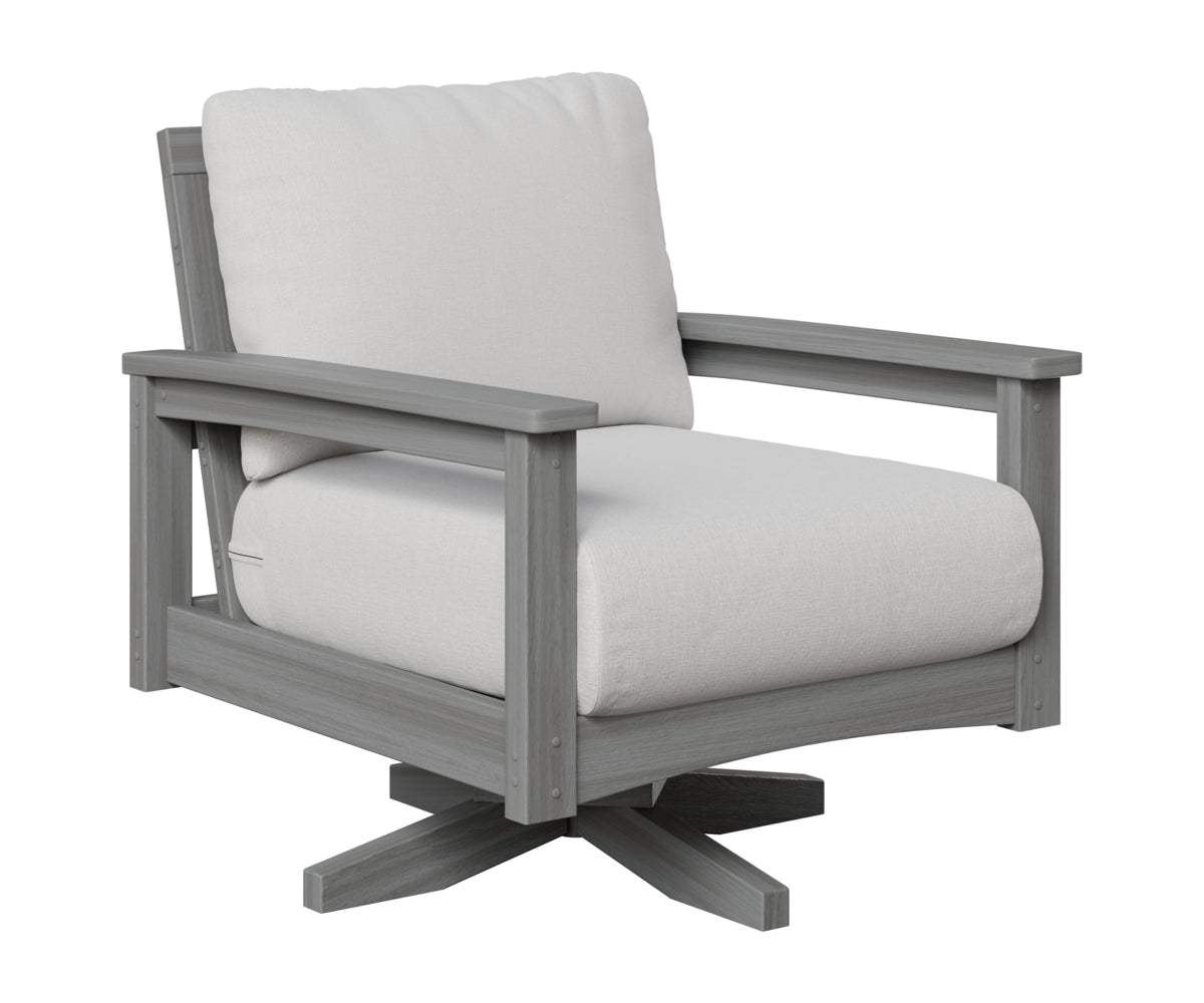 Berlin Gardens Camden Swivel Rocker in Driftwood Gray