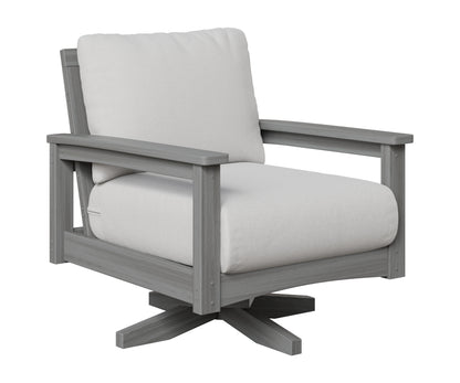 Berlin Gardens Camden Swivel Rocker in Driftwood Gray