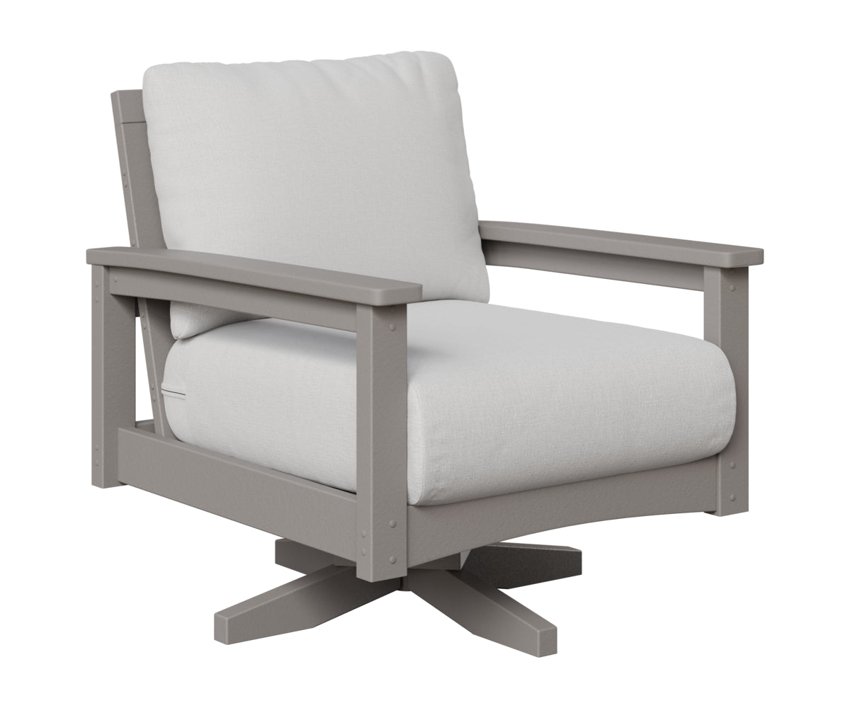 Berlin Gardens Camden Swivel Rocker in Light Gray