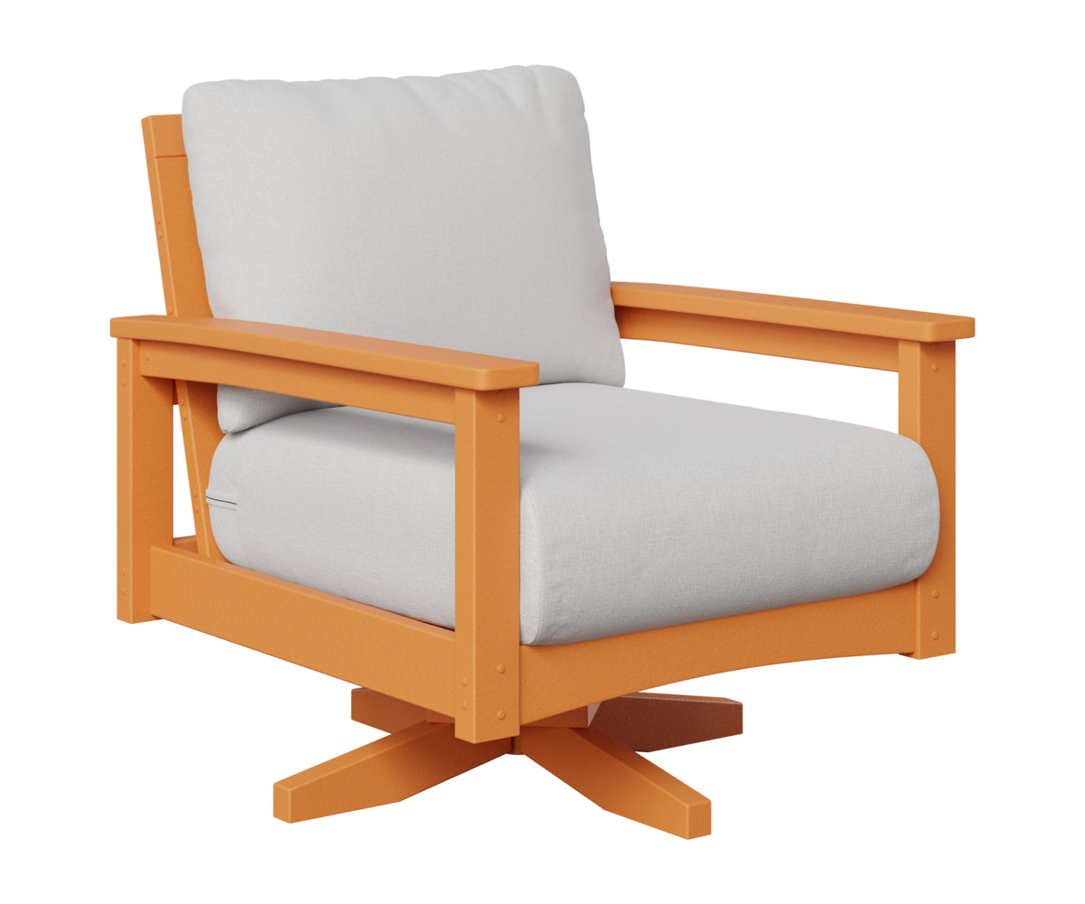 Berlin Gardens Camden Swivel Rocker in Mango Orange
