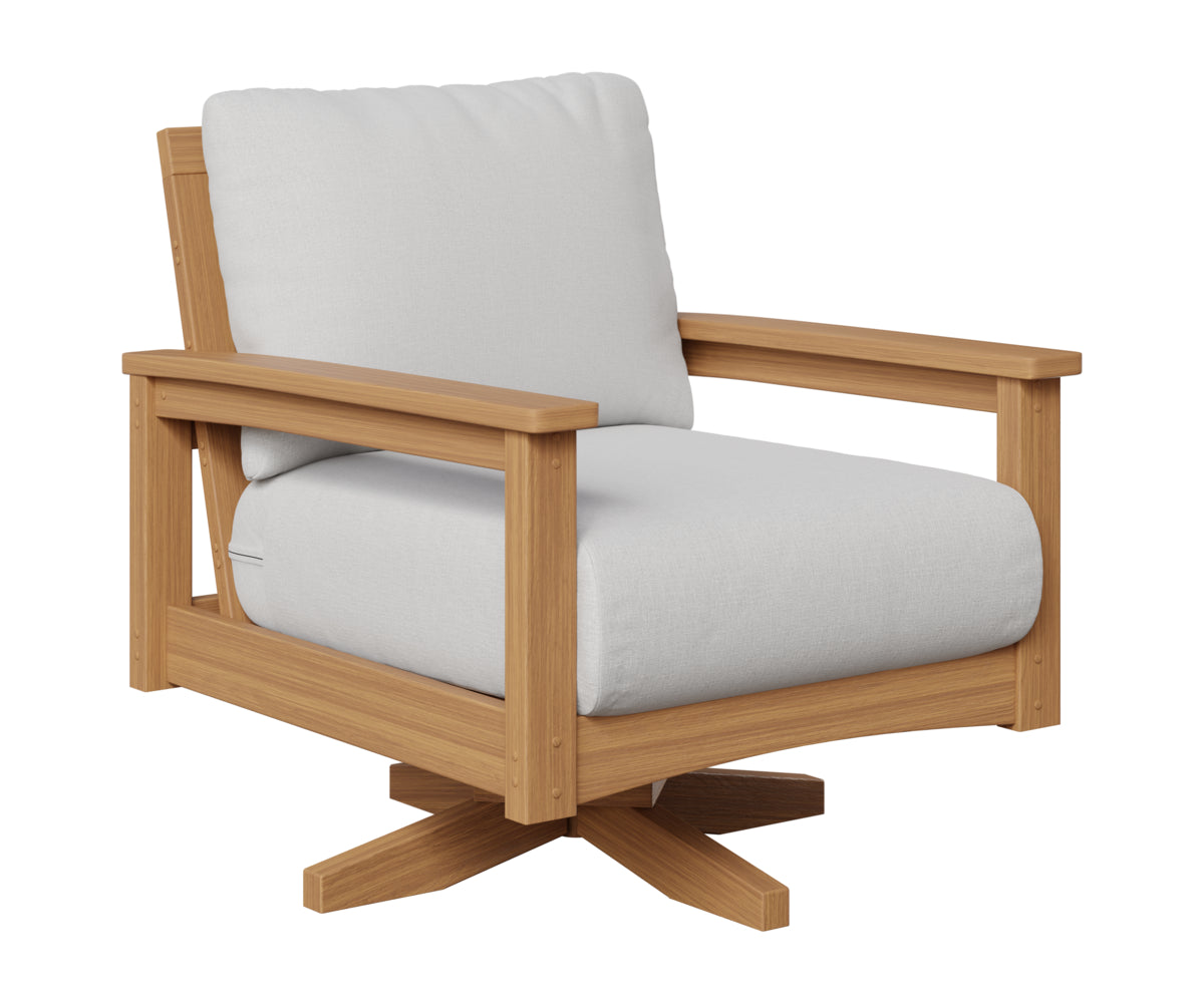 Berlin Gardens Camden Swivel Rocker in Natural Teak