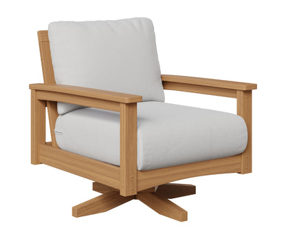 Berlin Gardens Camden Swivel Rocker in Natural Teak
