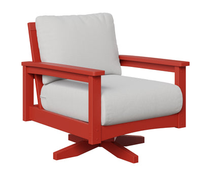 Berlin Gardens Camden Swivel Rocker in Scarlet Red