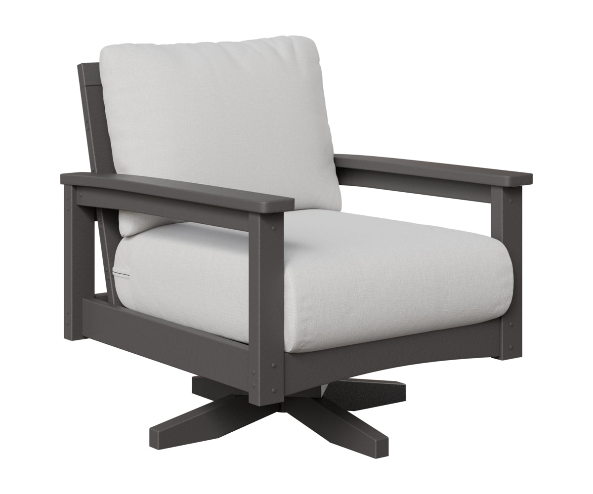 Berlin Gardens Camden Swivel Rocker in Smoke Gray