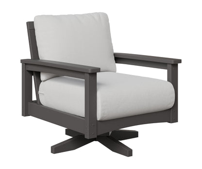 Berlin Gardens Camden Swivel Rocker in Smoke Gray
