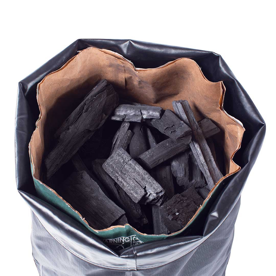 charcoal bag sitting out in rain Weather-Proof Charcoal Storage Bag