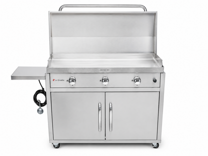 Le Griddle Big Tex 3-Burner Gas Griddle on Cart with Lid &amp; LP Regulator