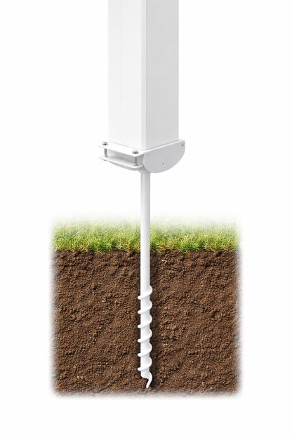 Birdhouse Mounting Kit (6 Ft White Vinyl Post + No-Dig Ground Socket)