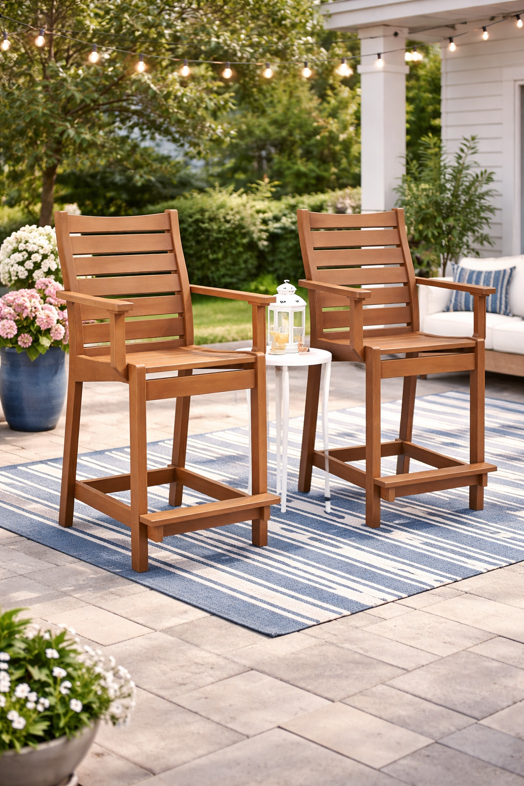 Berlin Gardens Bristol Counter Chair w/ Arm Kit - Set of 2