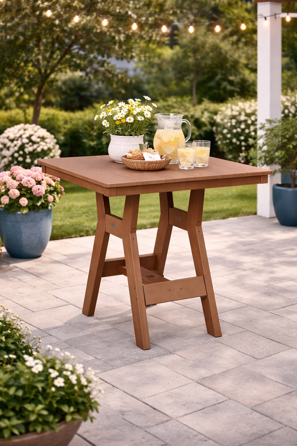 Berlin Gardens Harbor 33" Square Outdoor Dining Table
