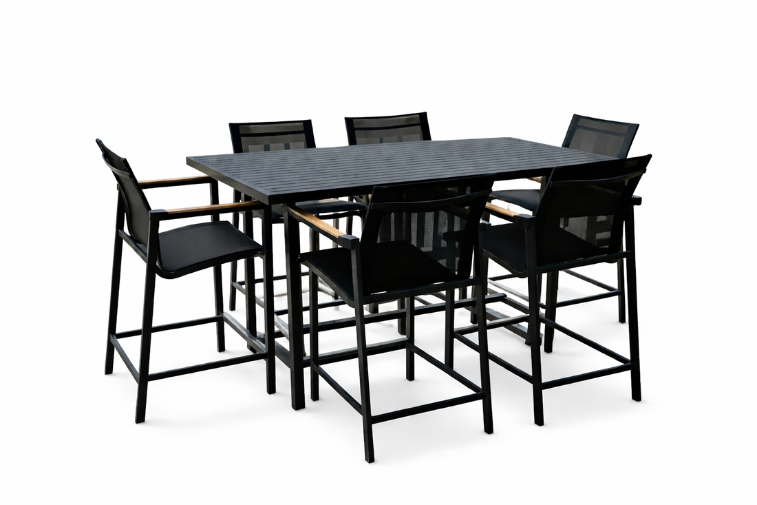 Lighthouse Casual Maui Counter Height Table &amp; 6 Arm Chairs