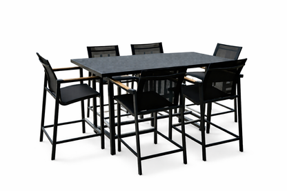 Lighthouse Casual Maui Counter Height Table &amp; 6 Arm Chairs