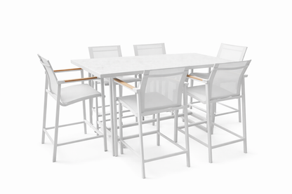 Lighthouse Casual Maui Counter Height Table &amp; 6 Arm Chairs