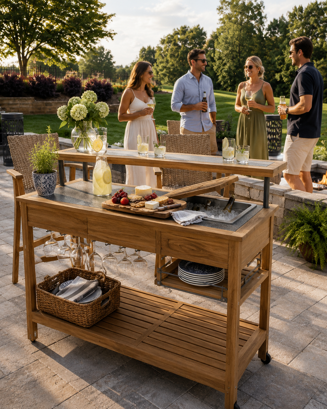 Beckett Teak Buffet Table