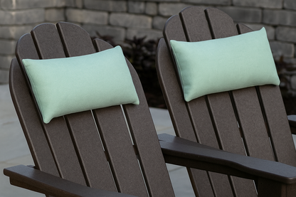 Set of 2 Universal Sunbrella® Headrest Pillows for Adirondack Chairs – Non-Slip Wide Strap, Quick-Dry Polyfill