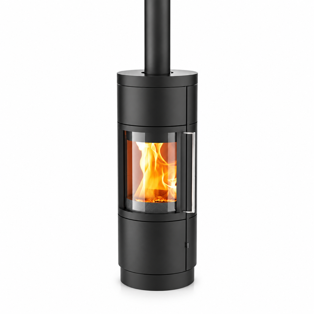 Hearthstone Bari TruHybrid Contemporary Black Steel Wood Stove