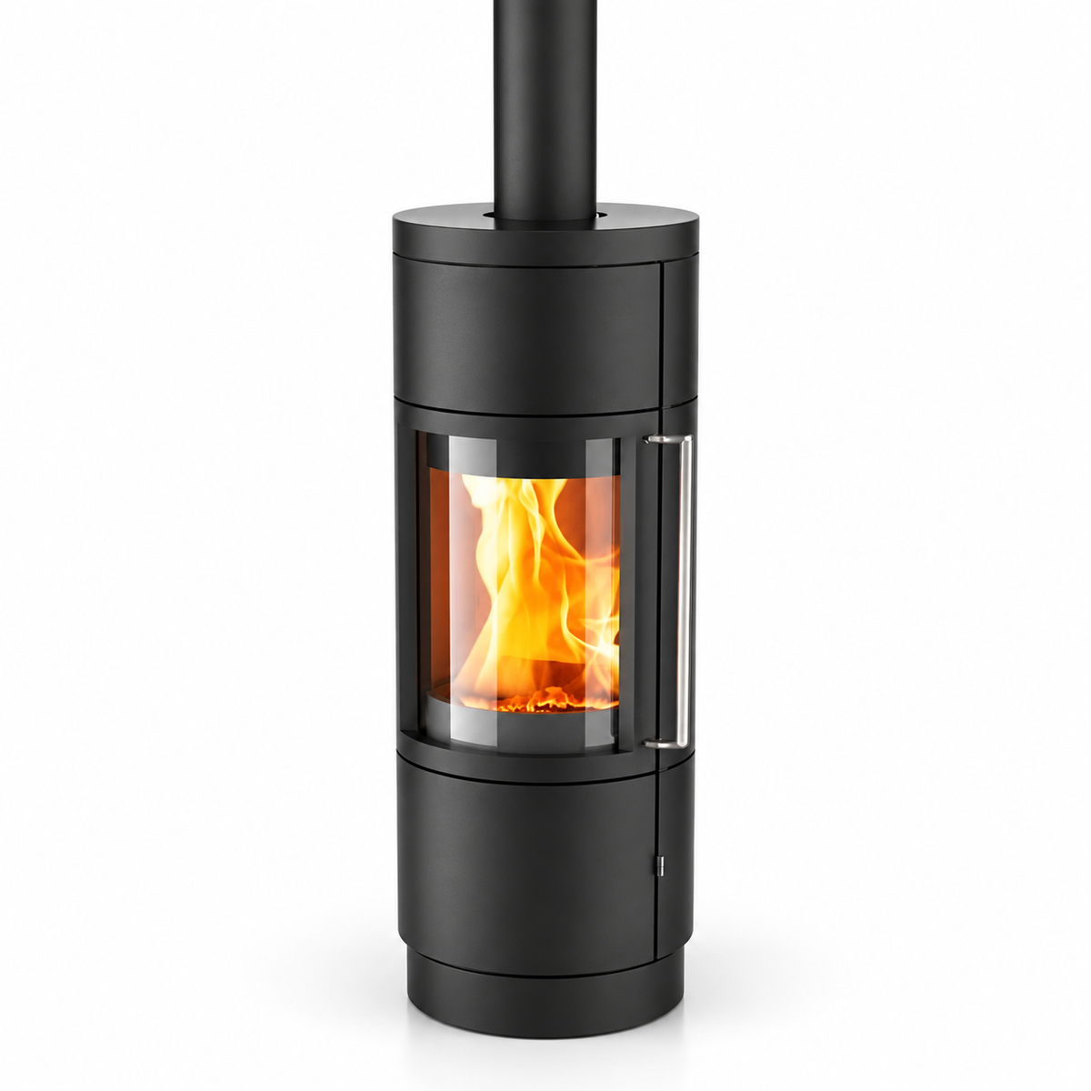 Hearthstone Bari TruHybrid Contemporary Black Steel Wood Stove