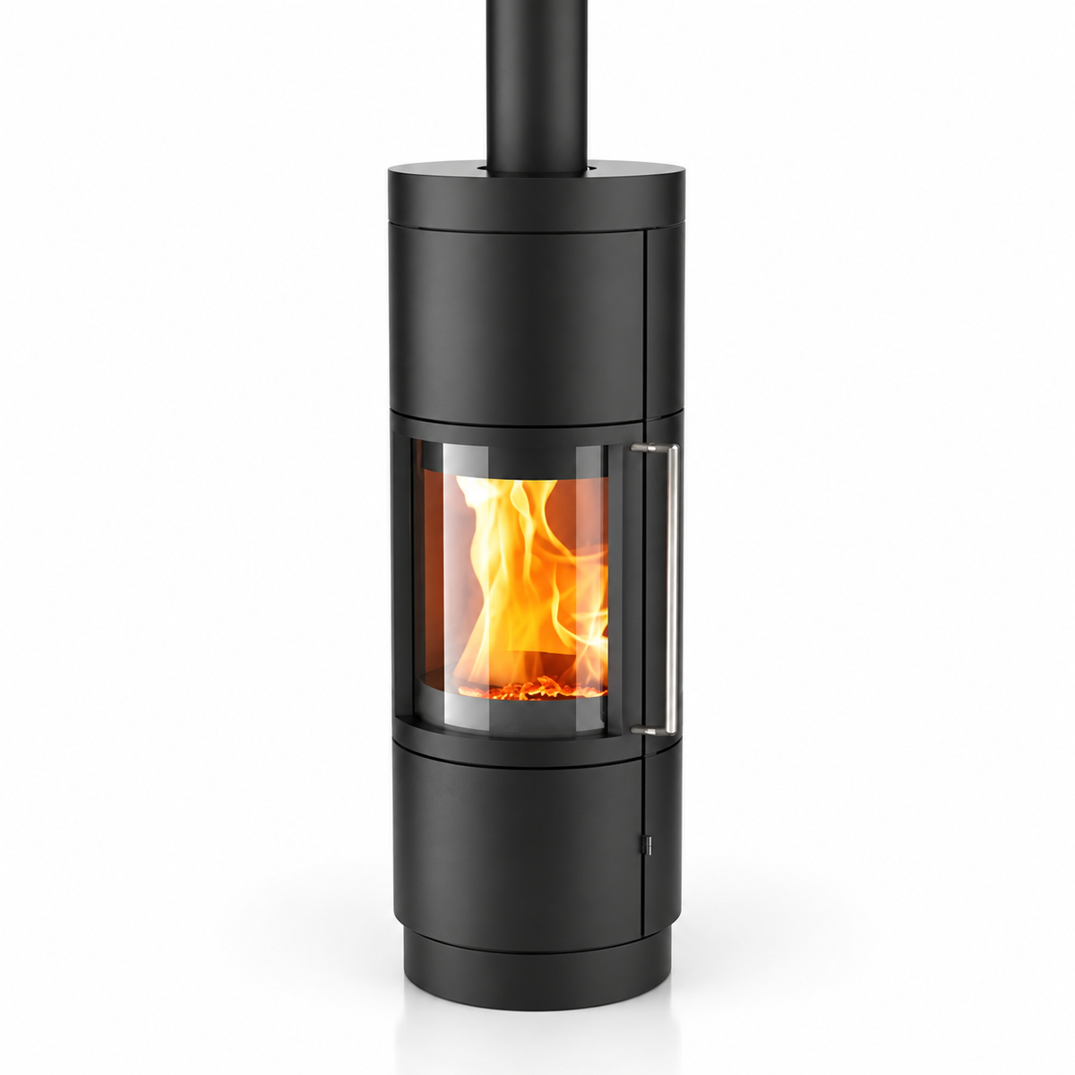 Hearthstone Bari TruHybrid Contemporary Black Steel Wood Stove