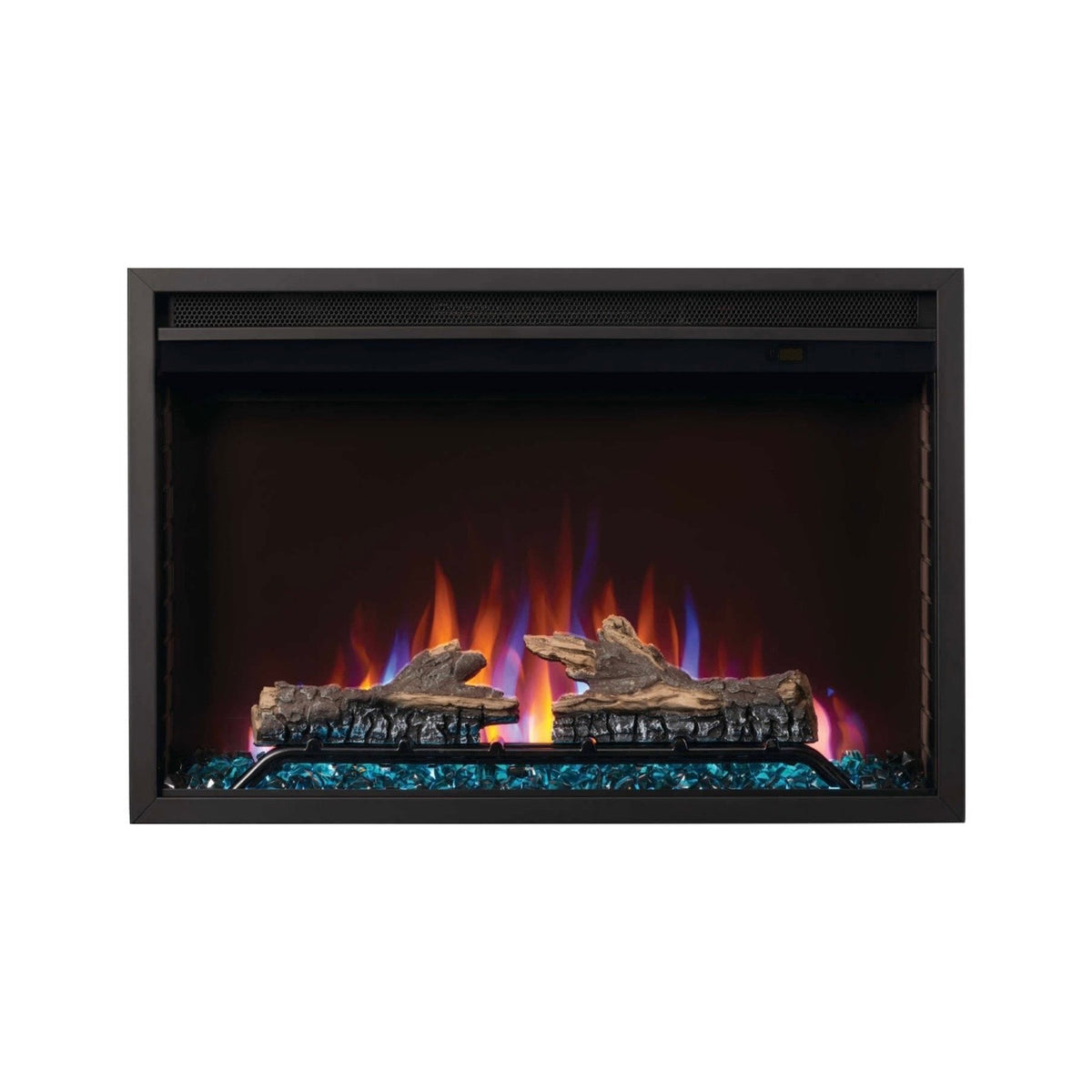 Cineview 30 inch Electric Fireplace with Trim Kit on white background