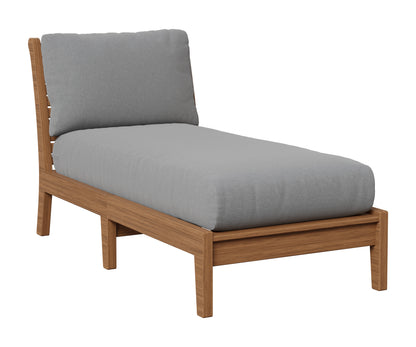 Berlin Gardens Classic Terrace Armless Chaise Lounge in Antique Mahogany