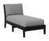 Berlin Gardens Classic Terrace Armless Chaise Lounge in Black
