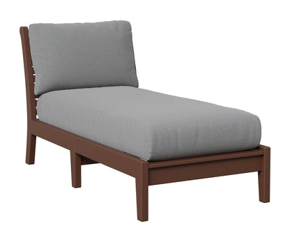 Berlin Gardens Classic Terrace Armless Chaise Lounge in Chocolate Brown