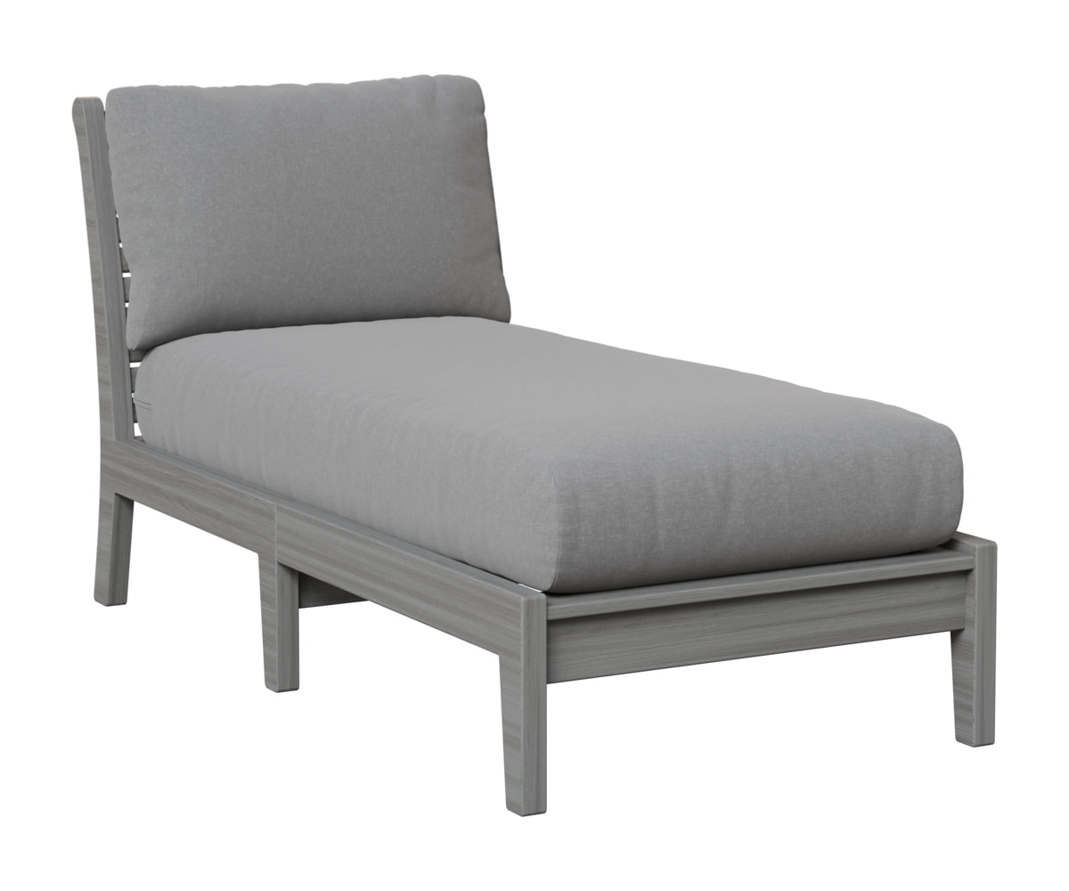 Berlin Gardens Classic Terrace Armless Chaise Lounge in Driftwood Gray