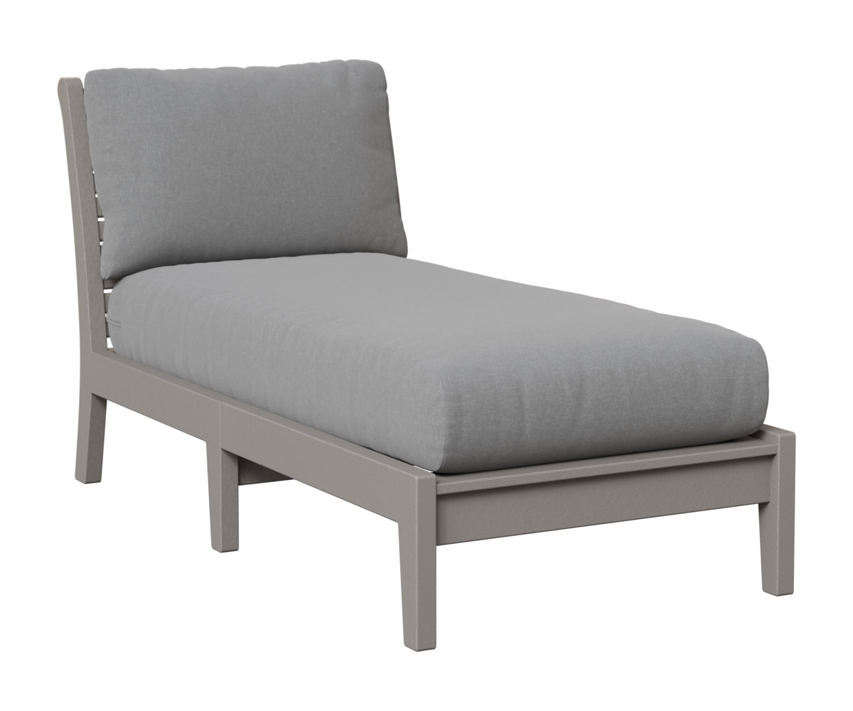 Berlin Gardens Classic Terrace Armless Chaise Lounge in Light Gray