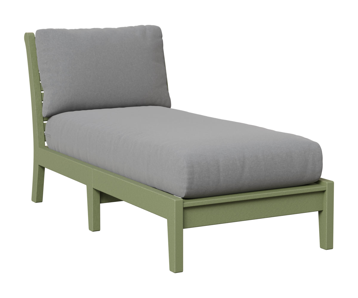 Berlin Gardens Classic Terrace Armless Chaise Lounge in Sage
