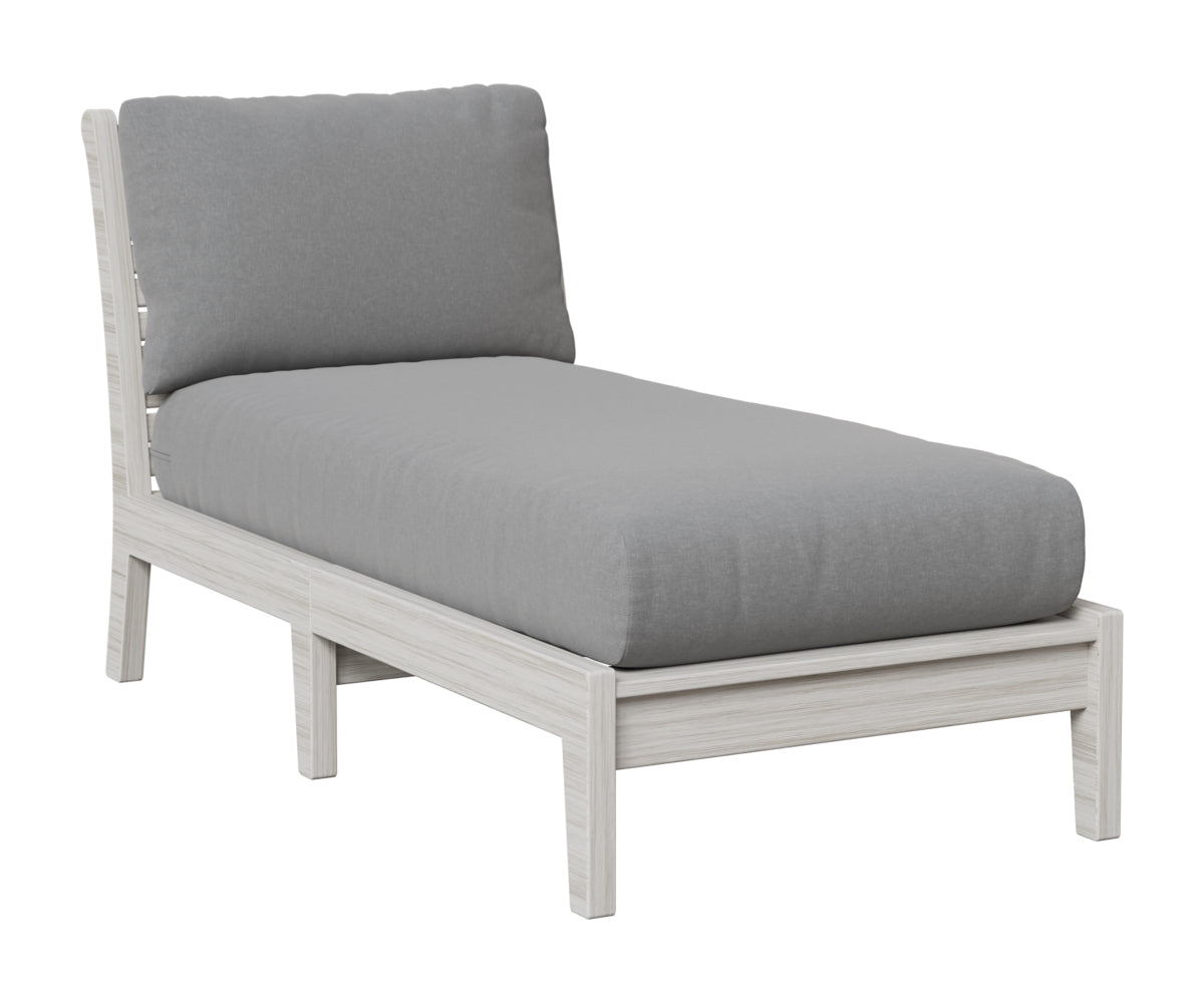Berlin Gardens Classic Terrace Armless Chaise Lounge in Seashell