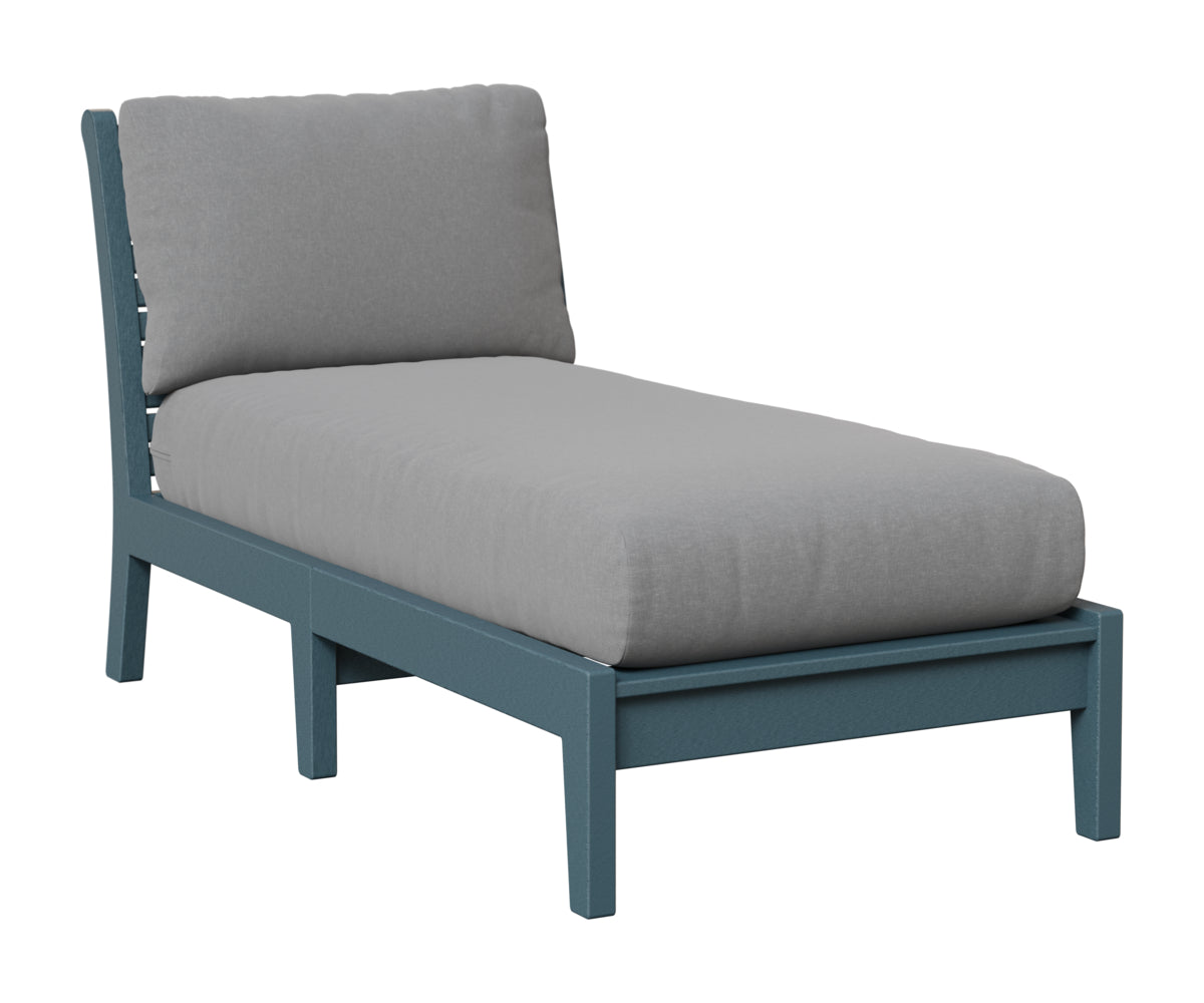 Berlin Gardens Classic Terrace Armless Chaise Lounge in Slate