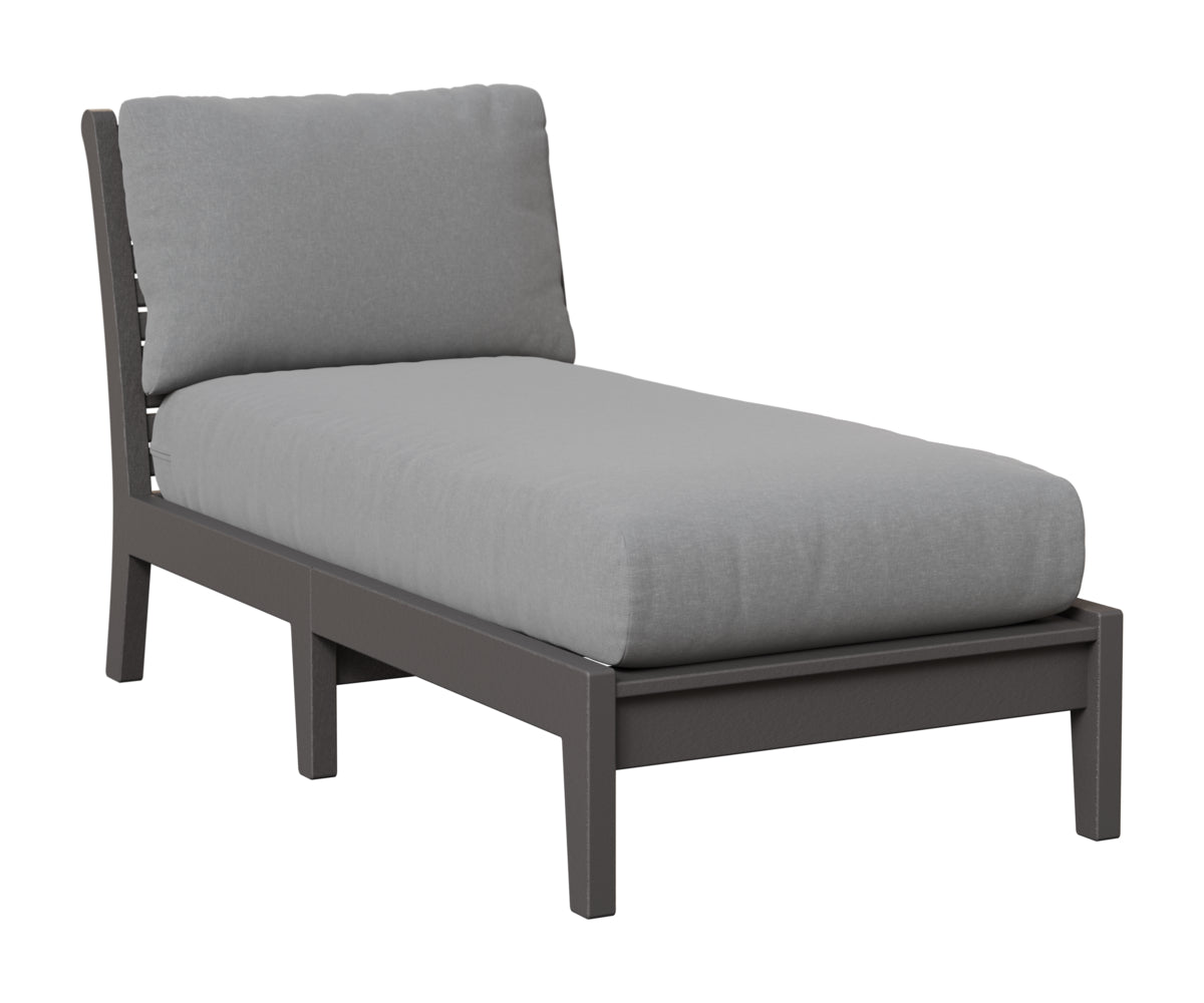 Berlin Gardens Classic Terrace Armless Chaise Lounge in Smoke Gray
