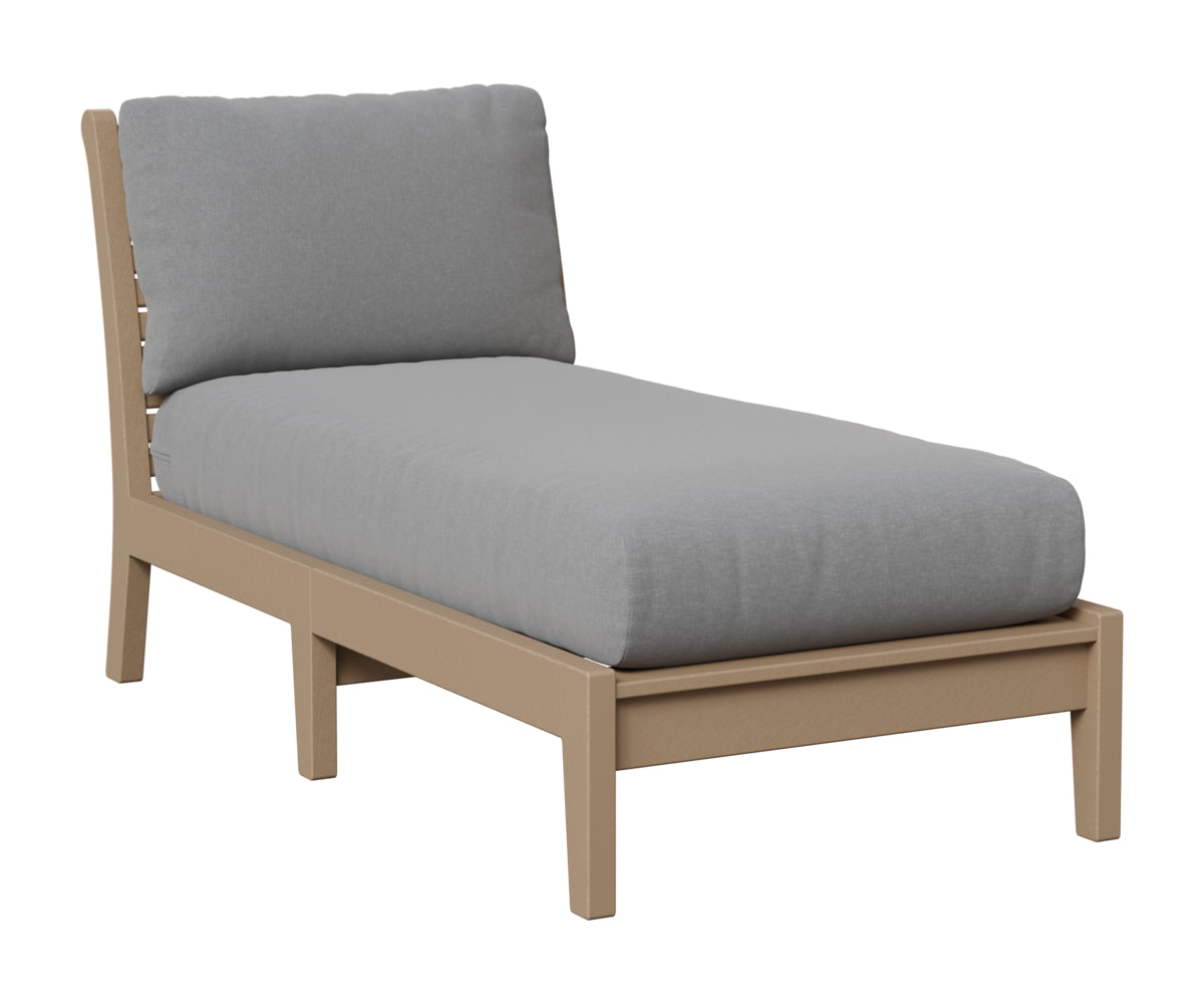 Berlin Gardens Classic Terrace Armless Chaise Lounge in Weatherwood