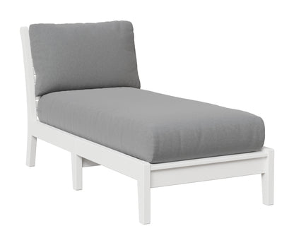 Berlin Gardens Classic Terrace Armless Chaise Lounge in White