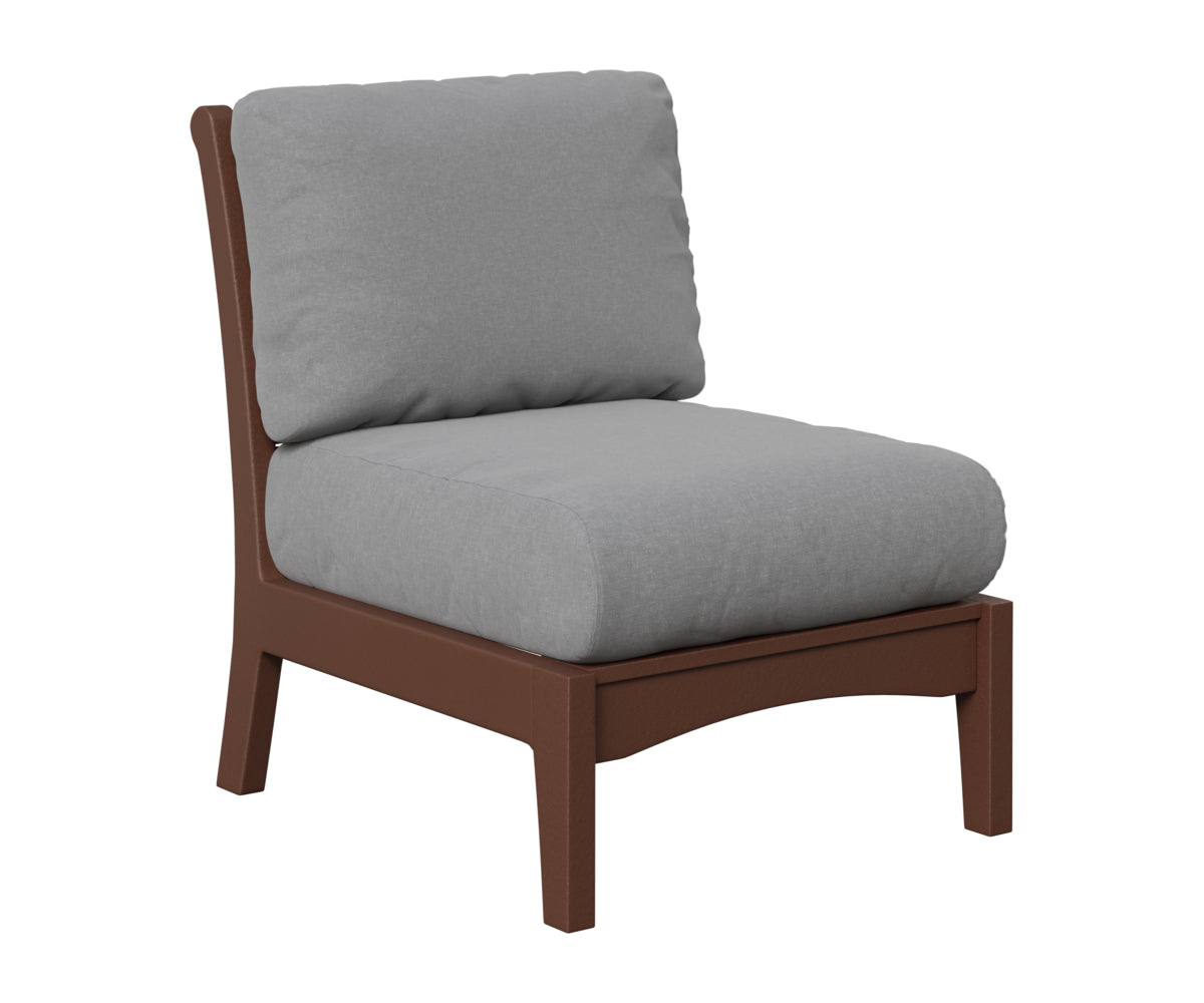 Berlin Gardens Classic Terrace Center Armless Section in Chocolate Brown