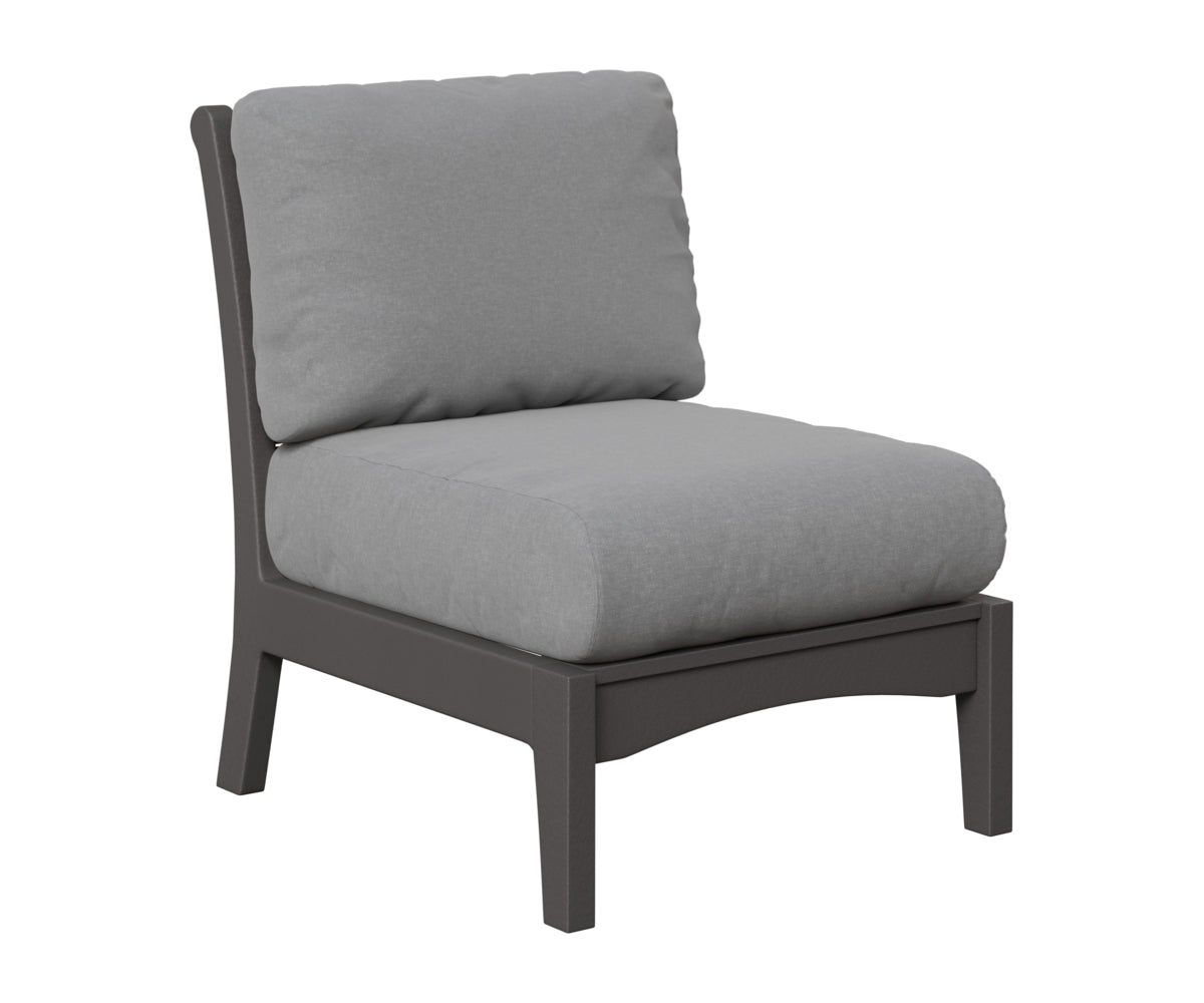 Berlin Gardens Classic Terrace Center Armless Section in Smoke Gray