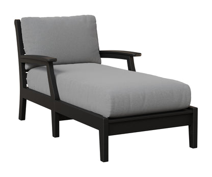 Berlin Gardens Classic Terrace Chaise Lounge in Black