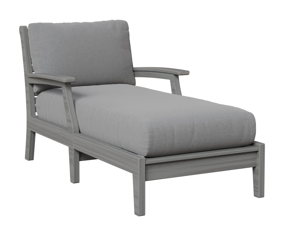 Berlin Gardens Classic Terrace Chaise Lounge in Driftwood Gray