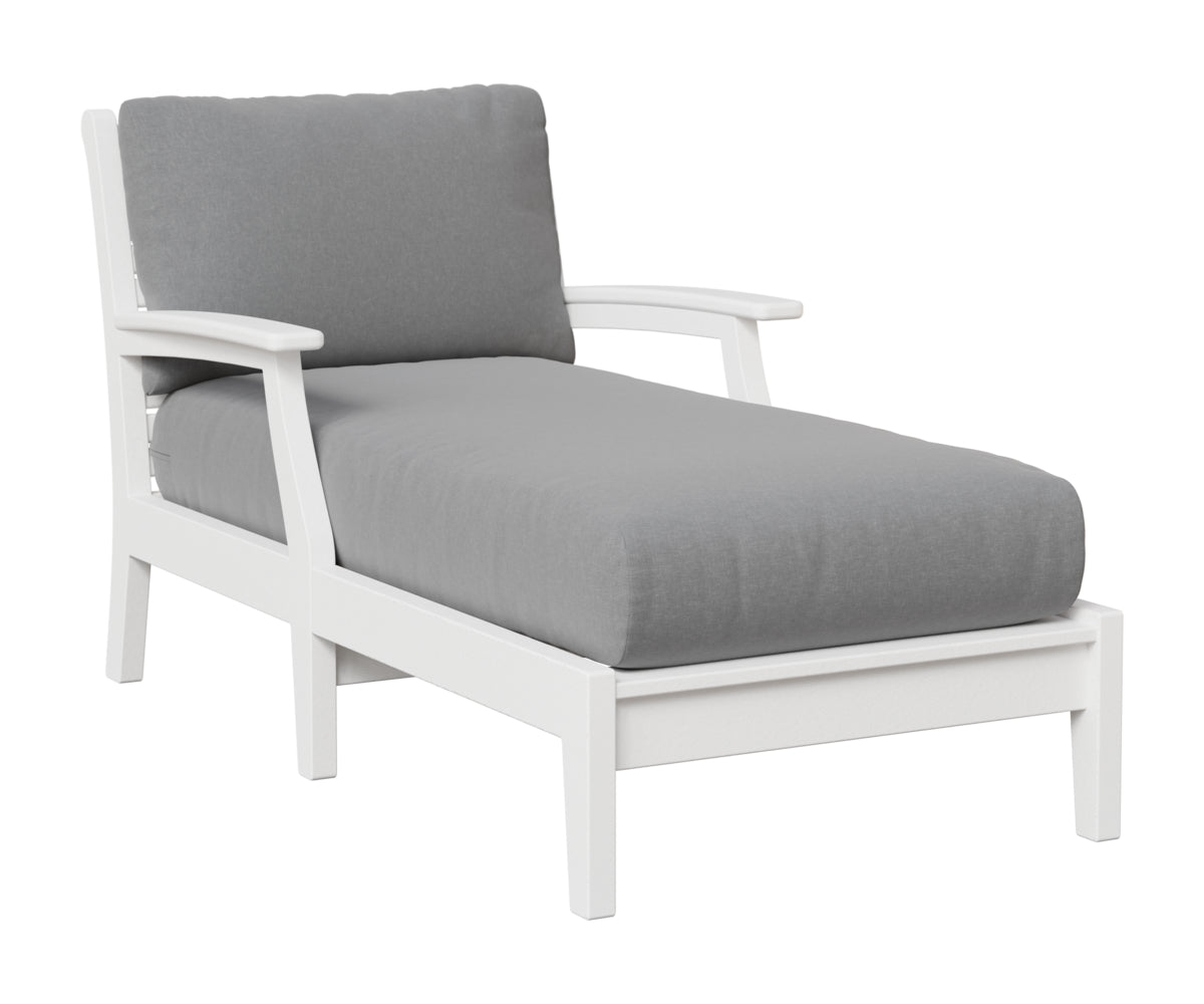Berlin Gardens Classic Terrace Chaise Lounge in White
