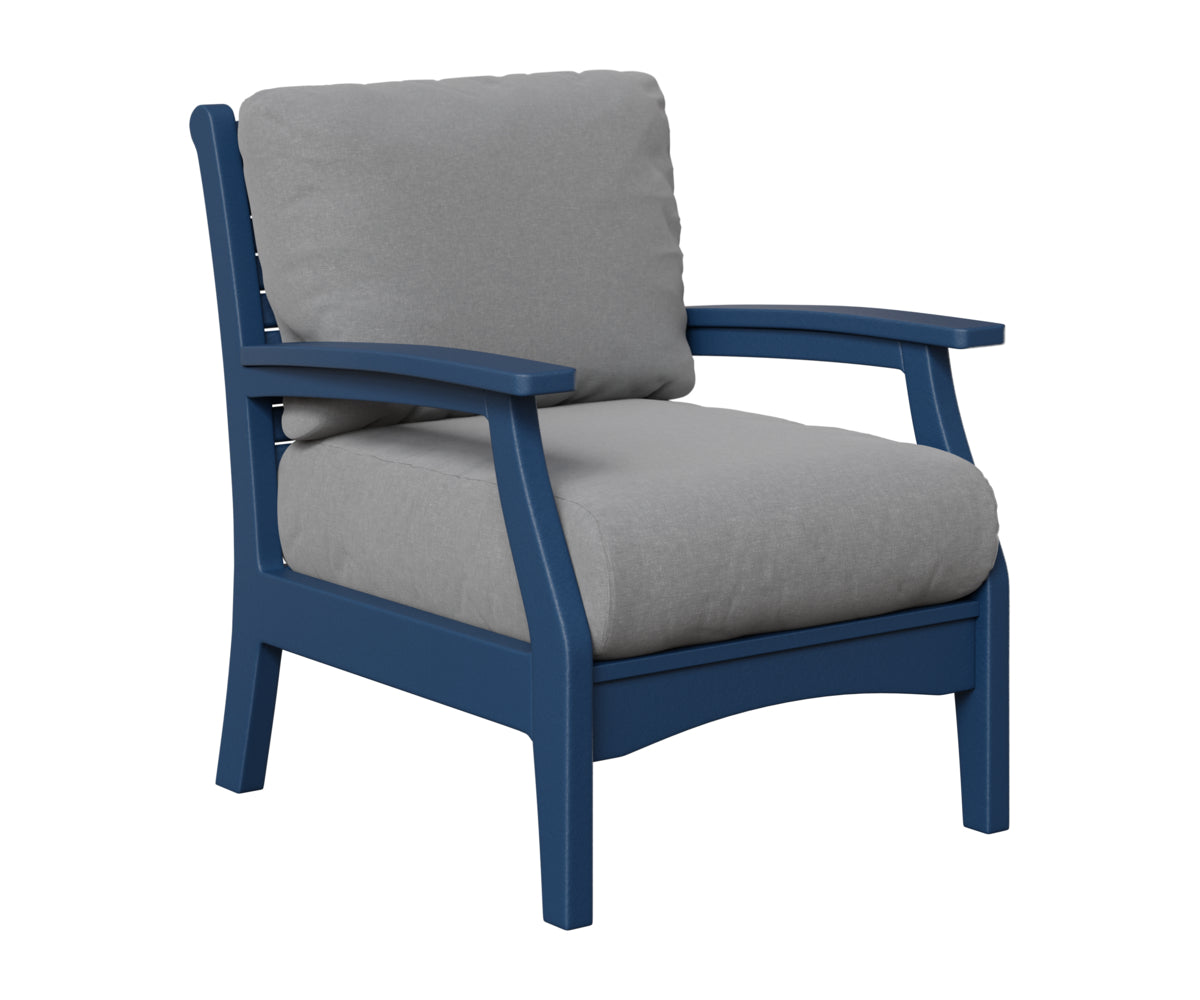 Berlin Gardens Classic Terrace Club Chair in Navy Blue