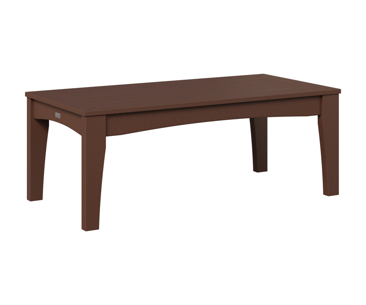 Berlin Gardens Classic Terrace Rectangle Coffee Table in Chocolate Brown