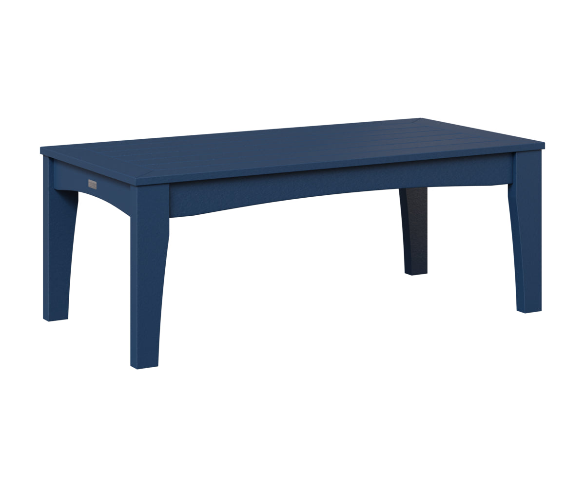 Berlin Gardens Classic Terrace Rectangle Coffee Table in Navy Blue