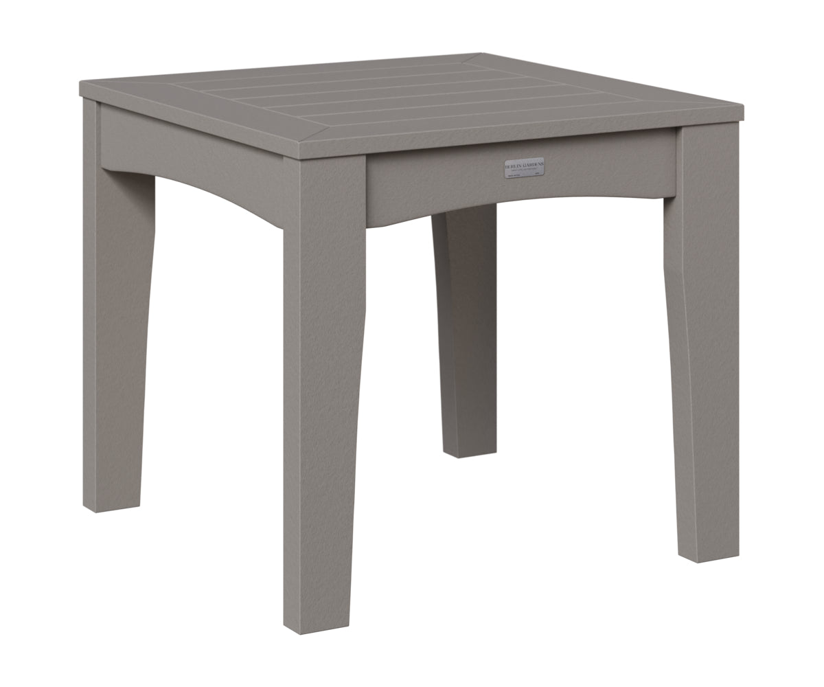 Berlin Gardens Classic Terrace End Table in Light Gray