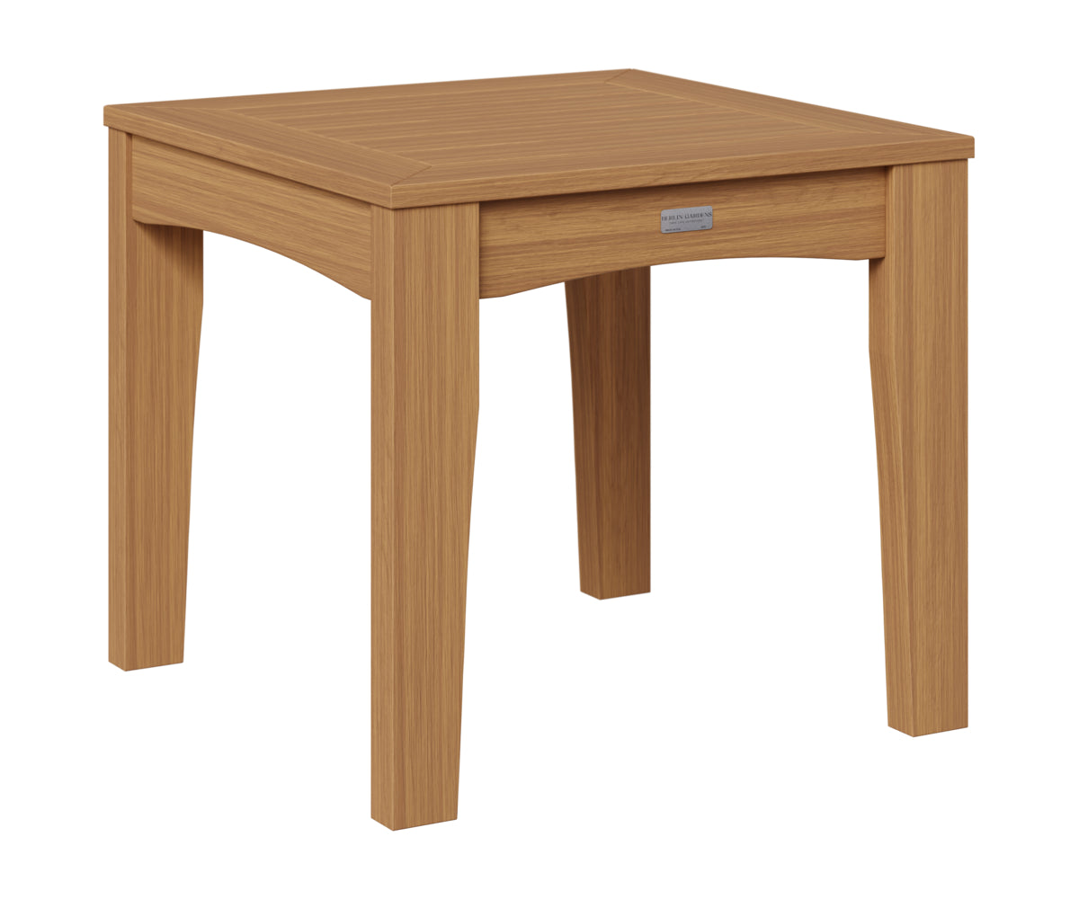 Berlin Gardens Classic Terrace End Table in Natural Teak