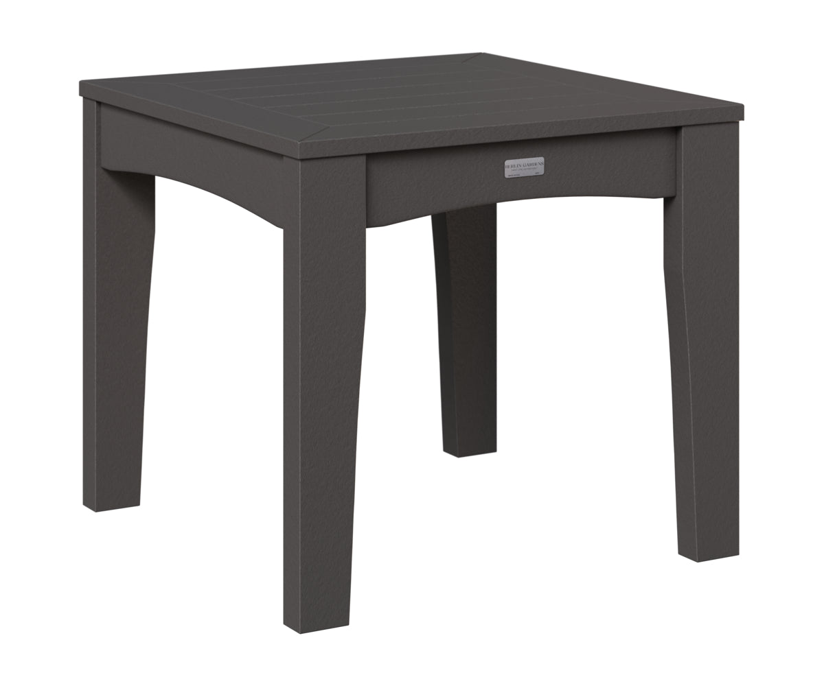 Berlin Gardens Classic Terrace End Table in Smoke Gray